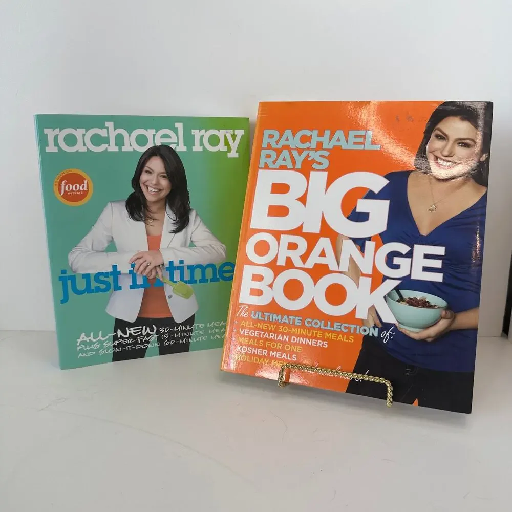 Set/4 Rachael Ray Cookbooks 30 Minute Meals Just in Time Great Meals, Big Orange